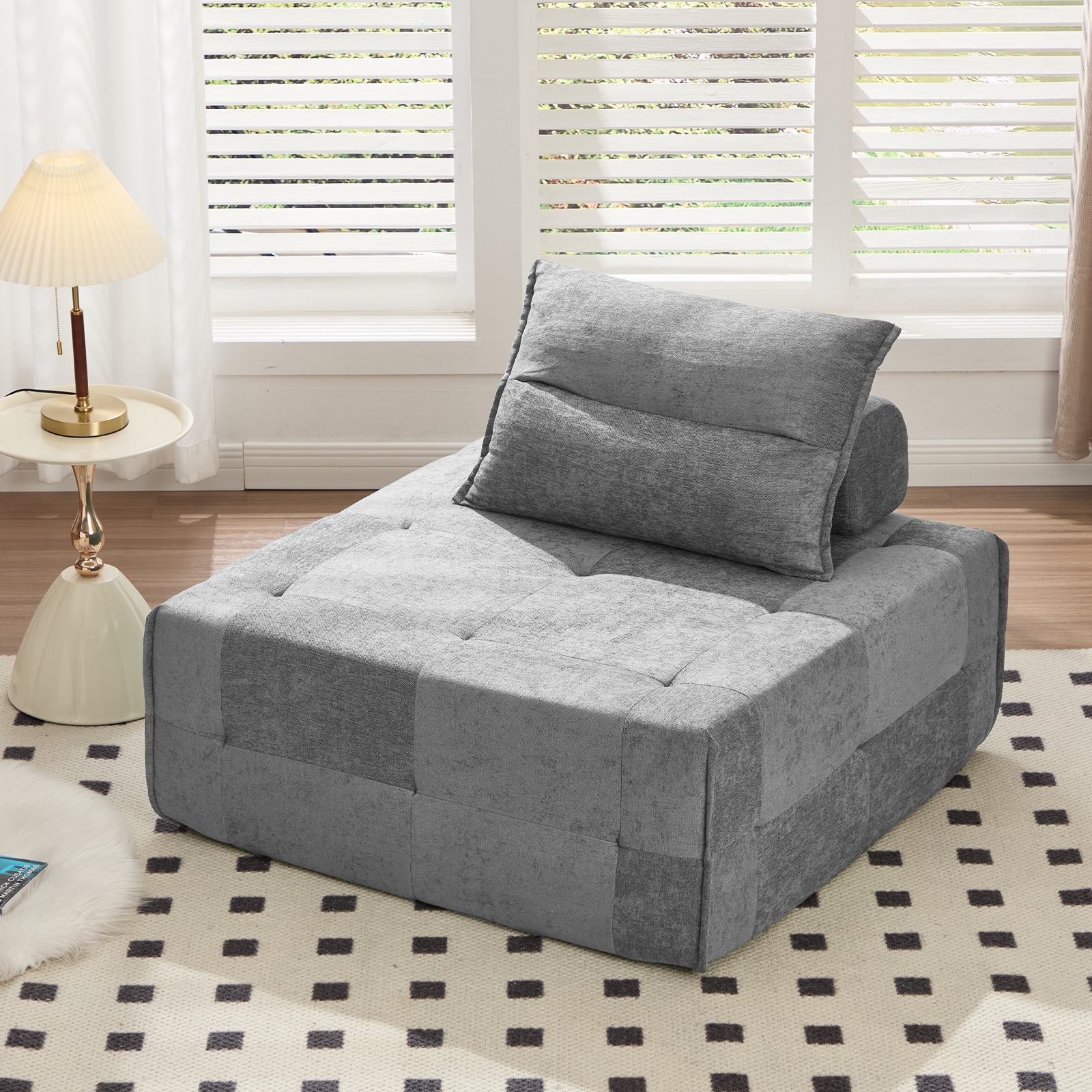Modular Sectional Sofa With Deep Seat And Adjustable Backrest_voghion.com